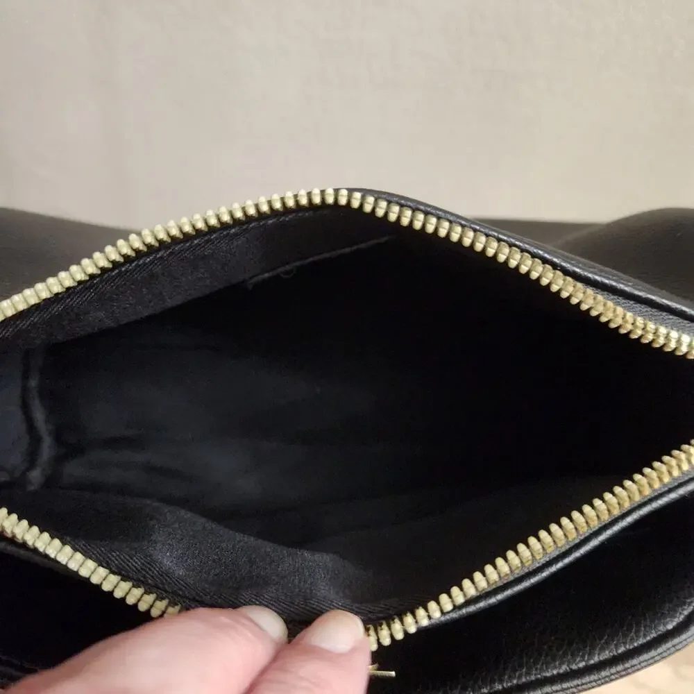 New Grossi New York Shoulder Crossbody Evening Bag Purse Black Gold NWT